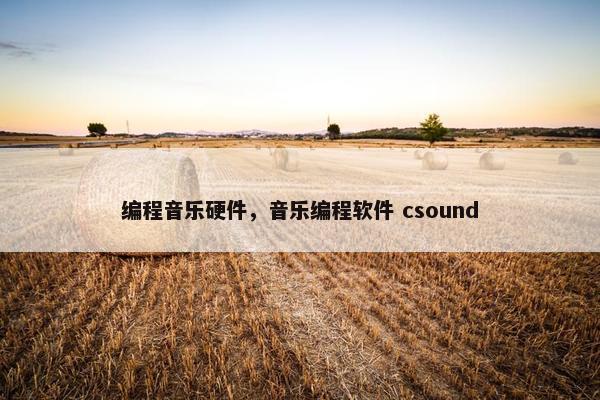 编程音乐硬件，音乐编程软件 csound