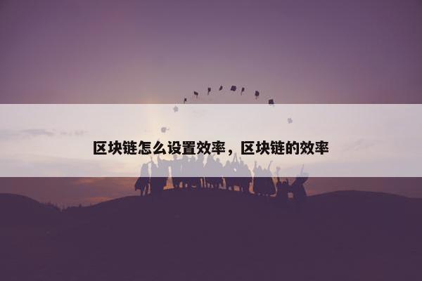 区块链怎么设置效率，区块链的效率