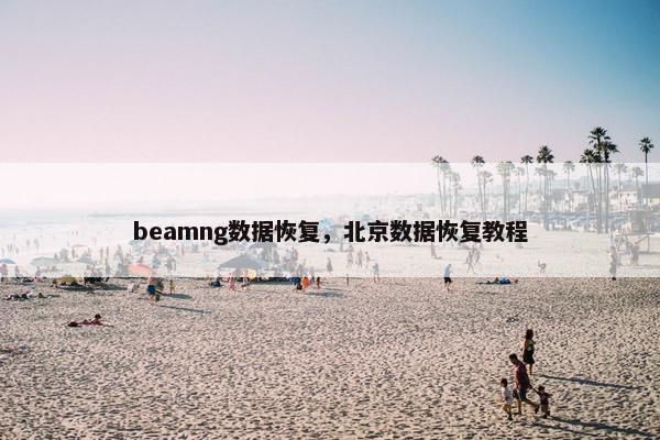 beamng数据恢复，北京数据恢复教程